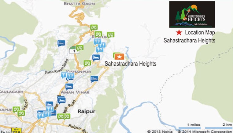 Ozone Builder - Sahstra Dhara Ropeway - Location Map